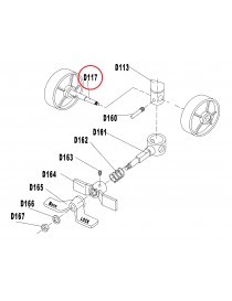 Hřídel řídících kol pro paletový vozík DF s brzdou