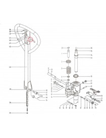 Ovládací páčka pro paletový vozík M25. Řada BFC6-III